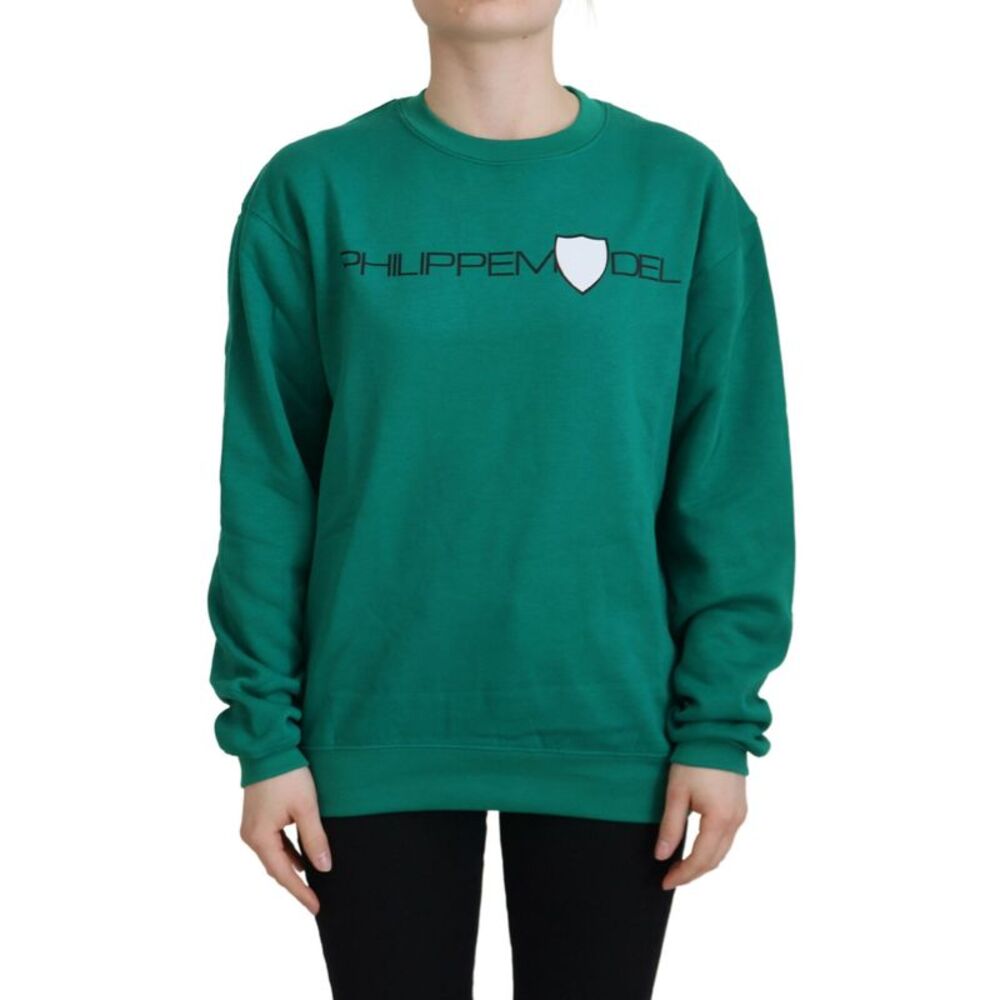 Philippe Model Green Printed Long Sleeves Pullover Women's Sweater
